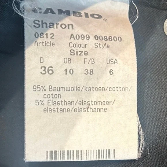 Cambio Jeans Sharon High Waist Straight Jeans | Size 6 | Black - Picture 6 of 7